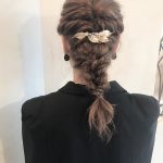 結婚式ヘアアレンジエビ編み