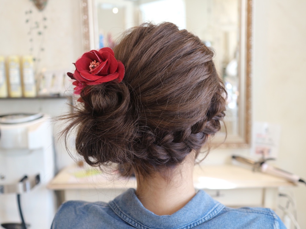 浴衣ヘアアレンジ,お祭り