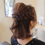 ボブのヘアアレンジはハーフアップが簡単♪